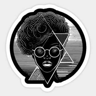 Curly Beauty Girl Sticker